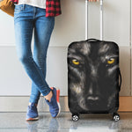 Black Wolf Portrait Print Luggage Cover
