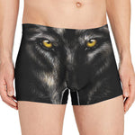 Black Wolf Portrait Print Men's Boxer Briefs