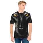 Black Wolf Portrait Print Men's T-Shirt