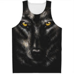 Black Wolf Portrait Print Men's Tank Top