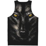 Black Wolf Portrait Print Men's Tank Top