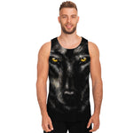 Black Wolf Portrait Print Men's Tank Top