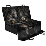 Black Wolf Portrait Print Pet Car Back Seat Cover