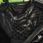Black Wolf Portrait Print Pet Car Back Seat Cover