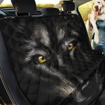 Black Wolf Portrait Print Pet Car Back Seat Cover