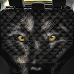 Black Wolf Portrait Print Pet Car Back Seat Cover
