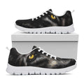 Black Wolf Portrait Print White Running Shoes