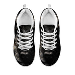 Black Wolf Portrait Print White Sneakers