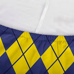 Black Yellow And Blue Argyle Print Sofa Cover