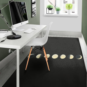 Blood Moon Lunar Phase Print Area Rug