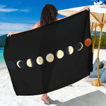 Blood Moon Lunar Phase Print Beach Sarong Wrap