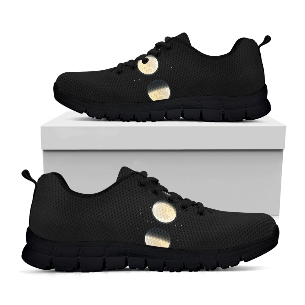 Blood Moon Lunar Phase Print Black Sneakers