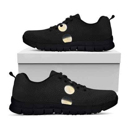 Blood Moon Lunar Phase Print Black Sneakers