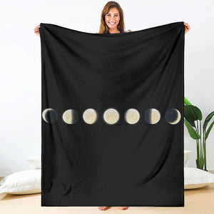 Blood Moon Lunar Phase Print Blanket