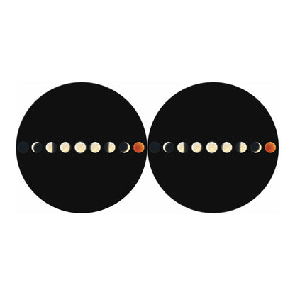 Blood Moon Lunar Phase Print Car Coasters