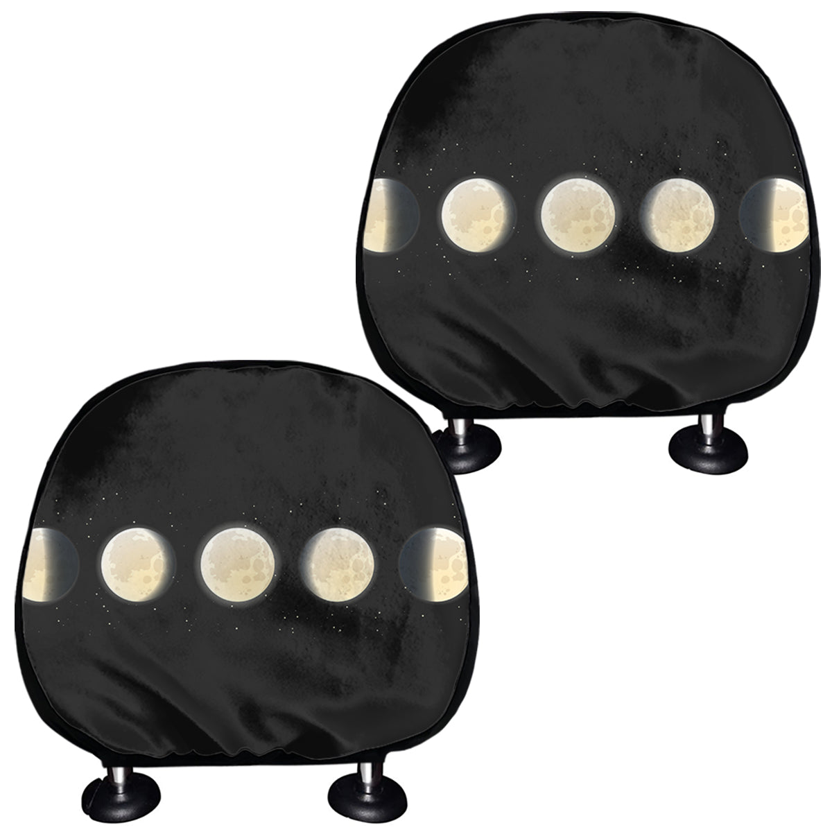 Blood Moon Lunar Phase Print Car Headrest Covers
