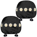 Blood Moon Lunar Phase Print Car Headrest Covers