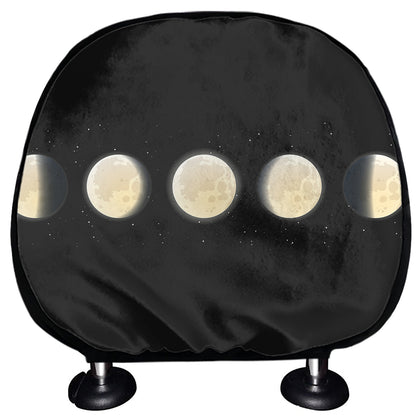Blood Moon Lunar Phase Print Car Headrest Covers