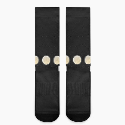 Blood Moon Lunar Phase Print Crew Socks