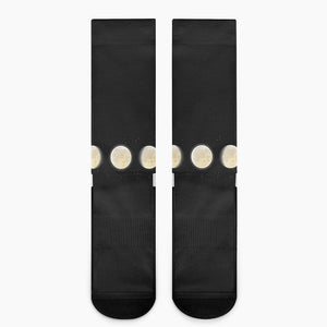 Blood Moon Lunar Phase Print Crew Socks