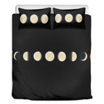 Blood Moon Lunar Phase Print Duvet Cover Bedding Set