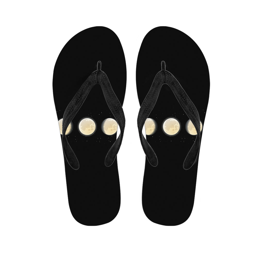 Blood Moon Lunar Phase Print Flip Flops