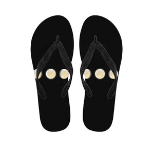 Blood Moon Lunar Phase Print Flip Flops