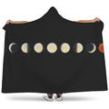 Blood Moon Lunar Phase Print Hooded Blanket