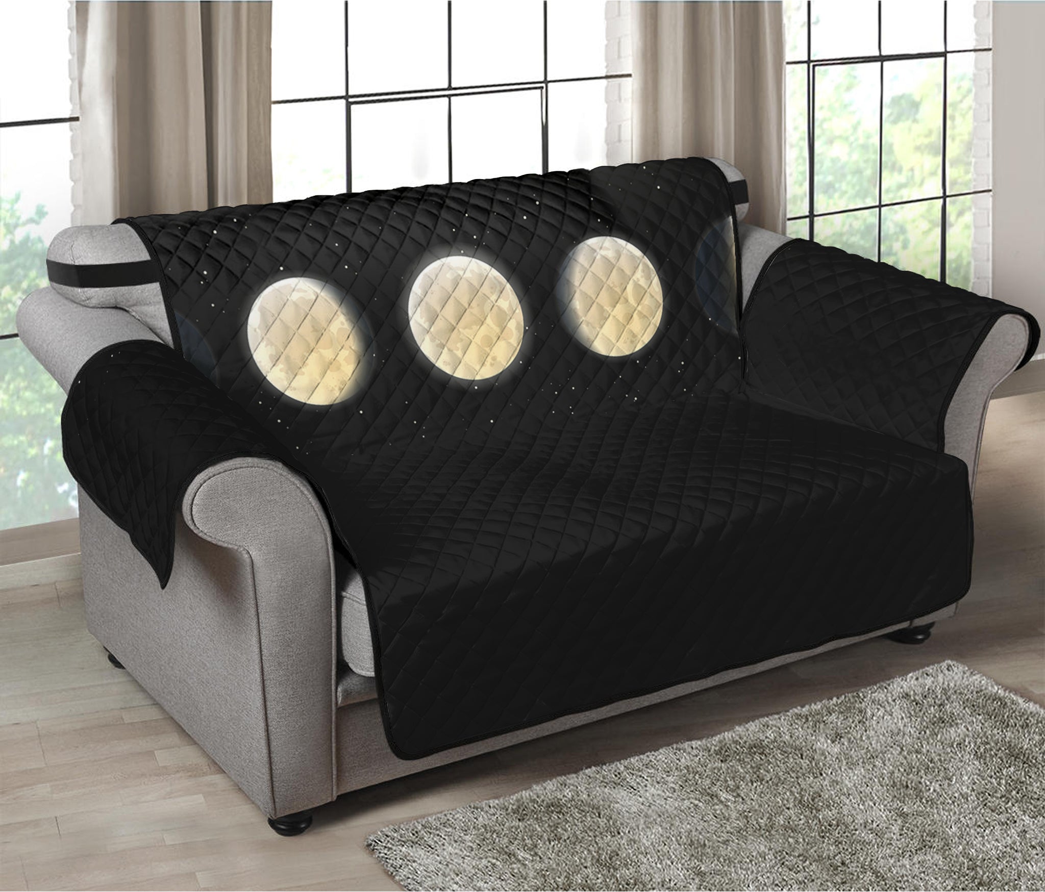 Blood Moon Lunar Phase Print Loveseat Protector