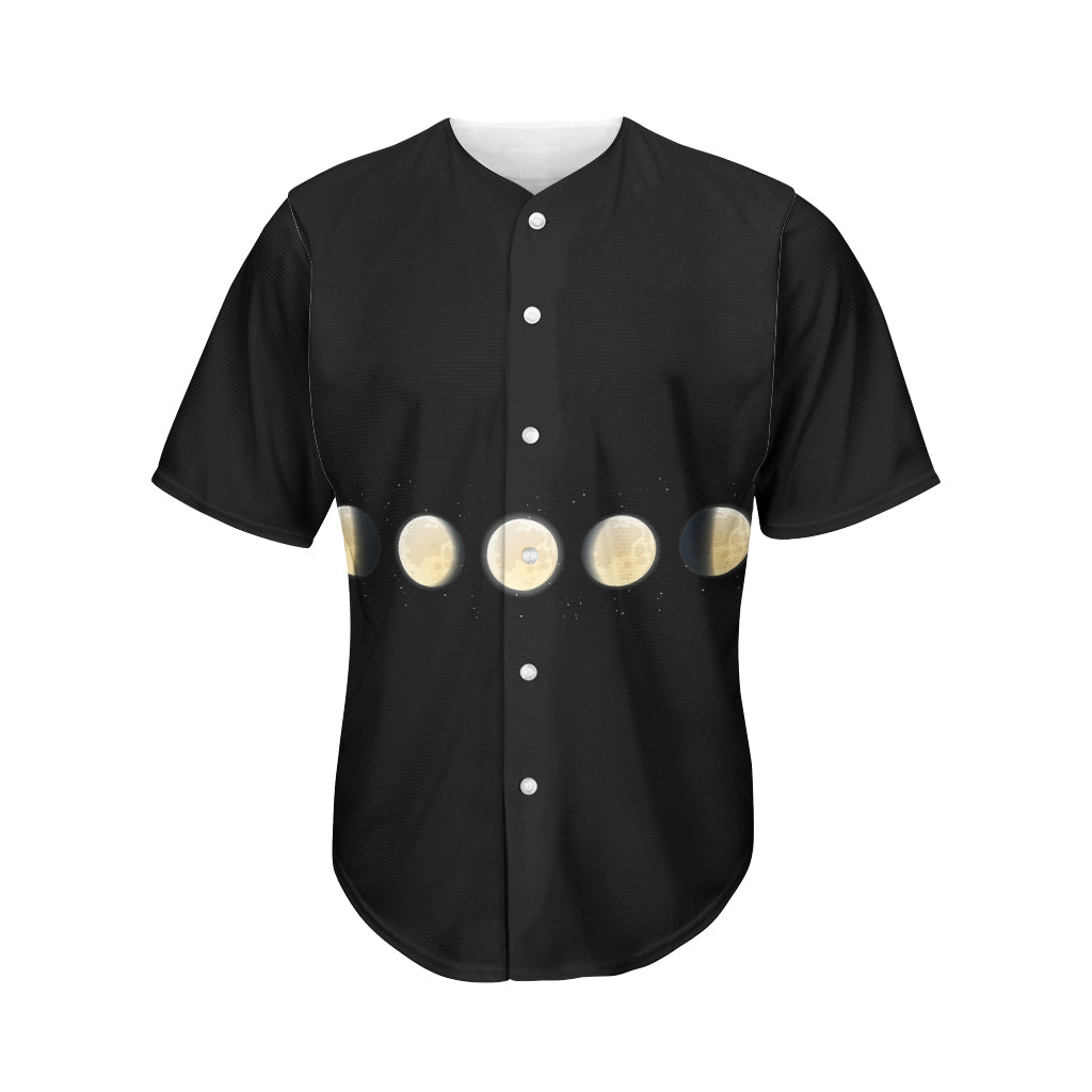 Blood Moon Lunar Phase Print Men's Baseball Jersey