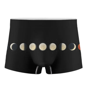 Blood Moon Lunar Phase Print Men's Boxer Briefs