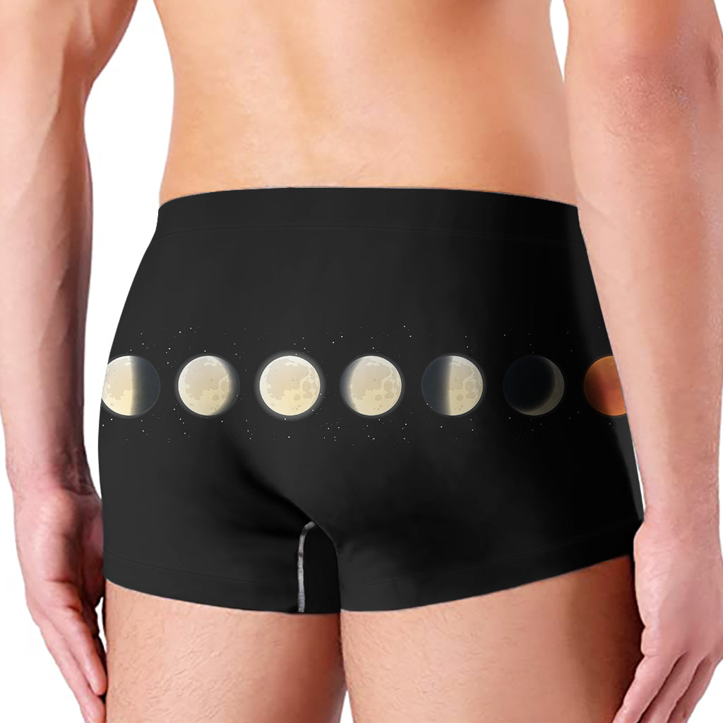 Blood Moon Lunar Phase Print Men's Boxer Briefs