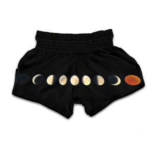 Blood Moon Lunar Phase Print Muay Thai Boxing Shorts