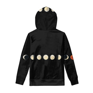 Blood Moon Lunar Phase Print Pullover Hoodie