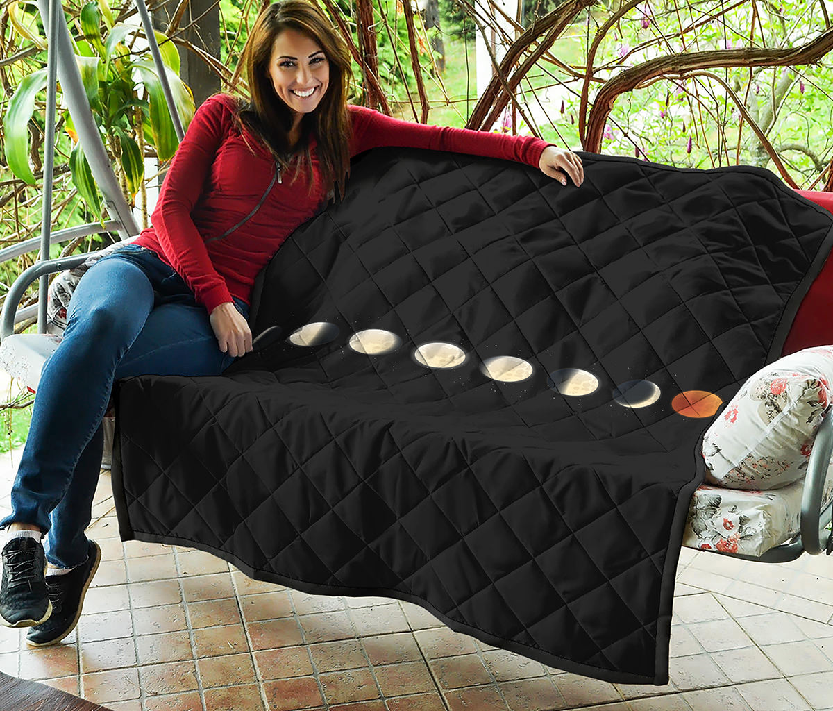 Blood Moon Lunar Phase Print Quilt
