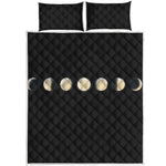 Blood Moon Lunar Phase Print Quilt Bed Set