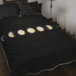 Blood Moon Lunar Phase Print Quilt Bed Set