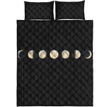 Blood Moon Lunar Phase Print Quilt Bed Set