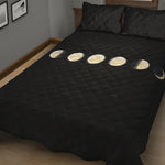 Blood Moon Lunar Phase Print Quilt Bed Set