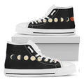 Blood Moon Lunar Phase Print White High Top Sneakers