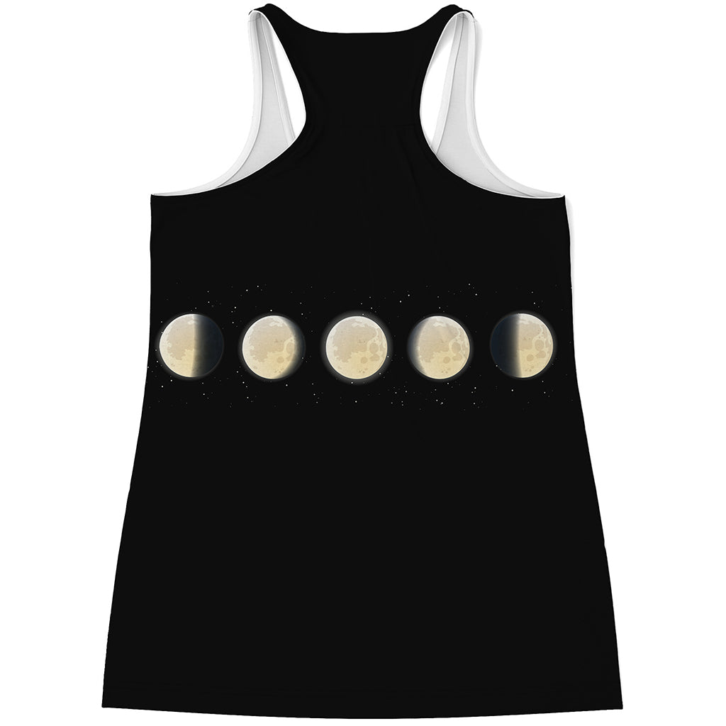 Blood Moon Lunar Phase Print Women's Racerback Tank Top