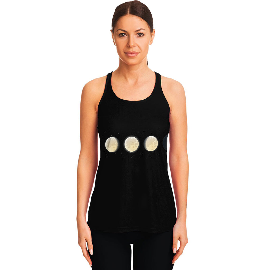 Blood Moon Lunar Phase Print Women's Racerback Tank Top