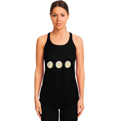 Blood Moon Lunar Phase Print Women's Racerback Tank Top