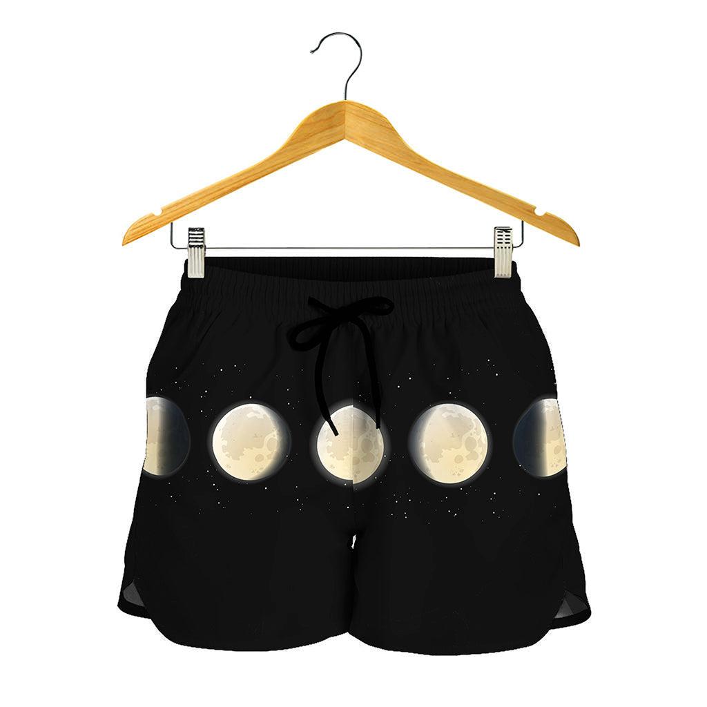 Blood Moon Lunar Phase Print Women's Shorts