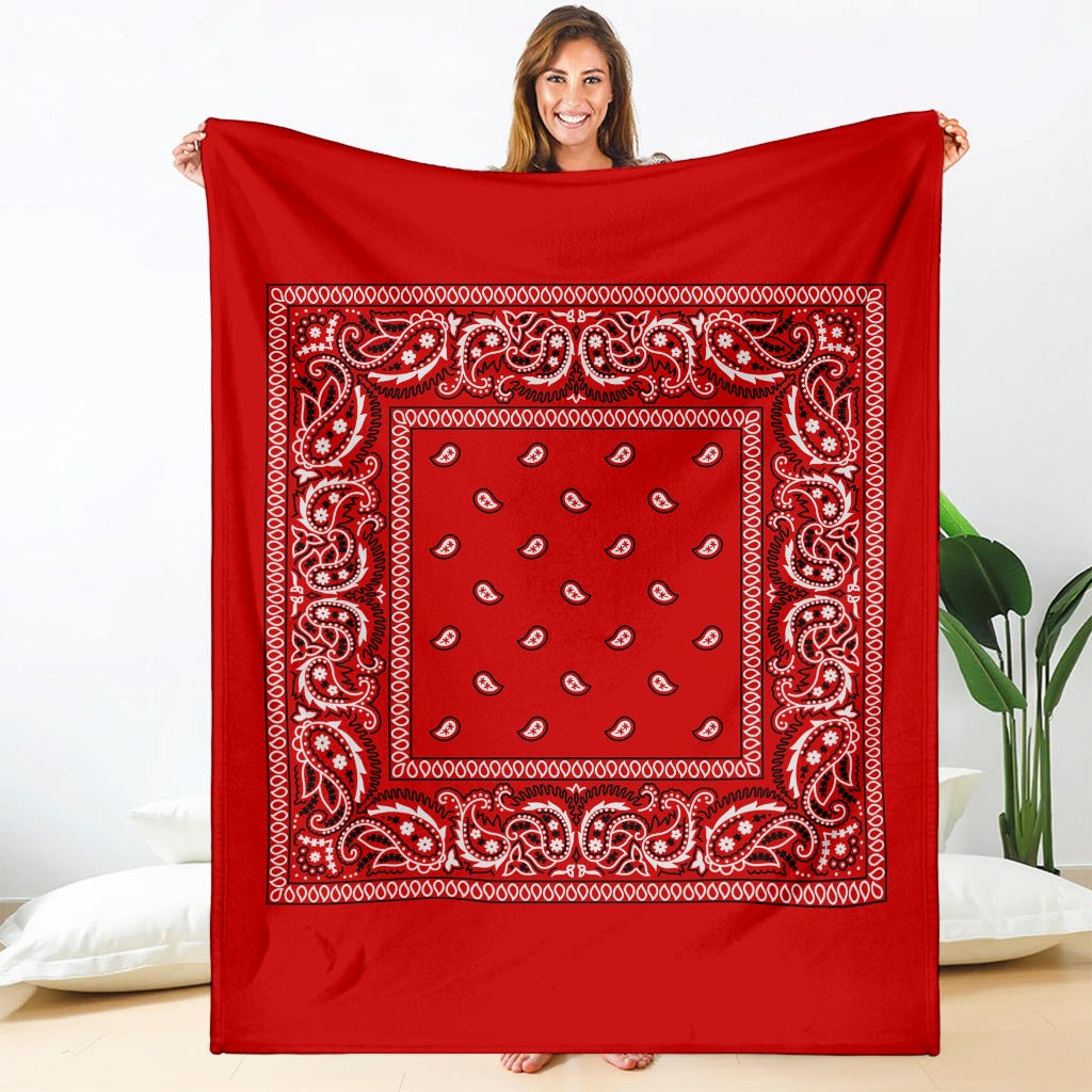 Blood Red Bandana Blanket