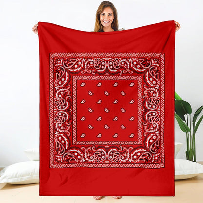 Blood Red Bandana Blanket