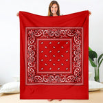Blood Red Bandana Blanket