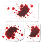 Blood Splashed Print 3 Piece Bath Mat Set