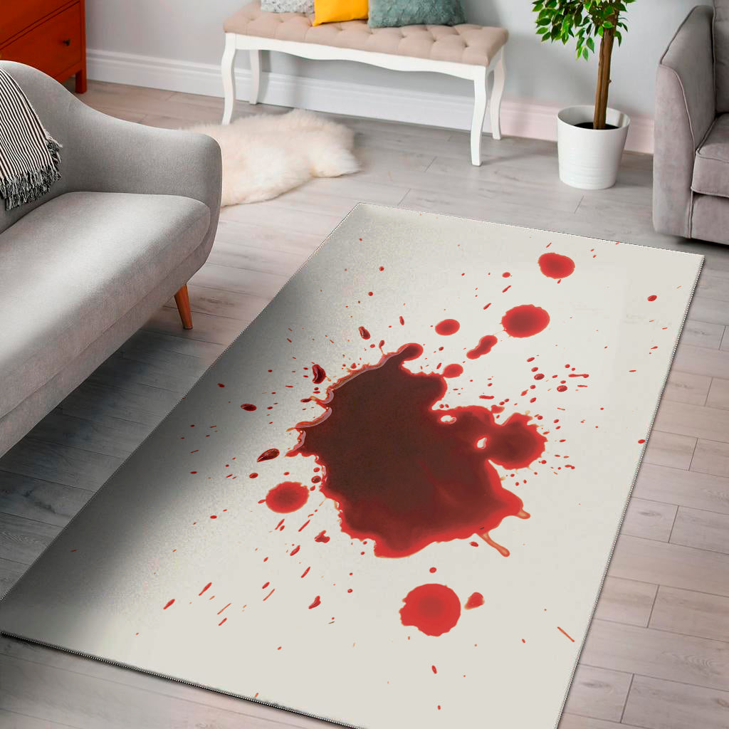 Blood Splashed Print Area Rug