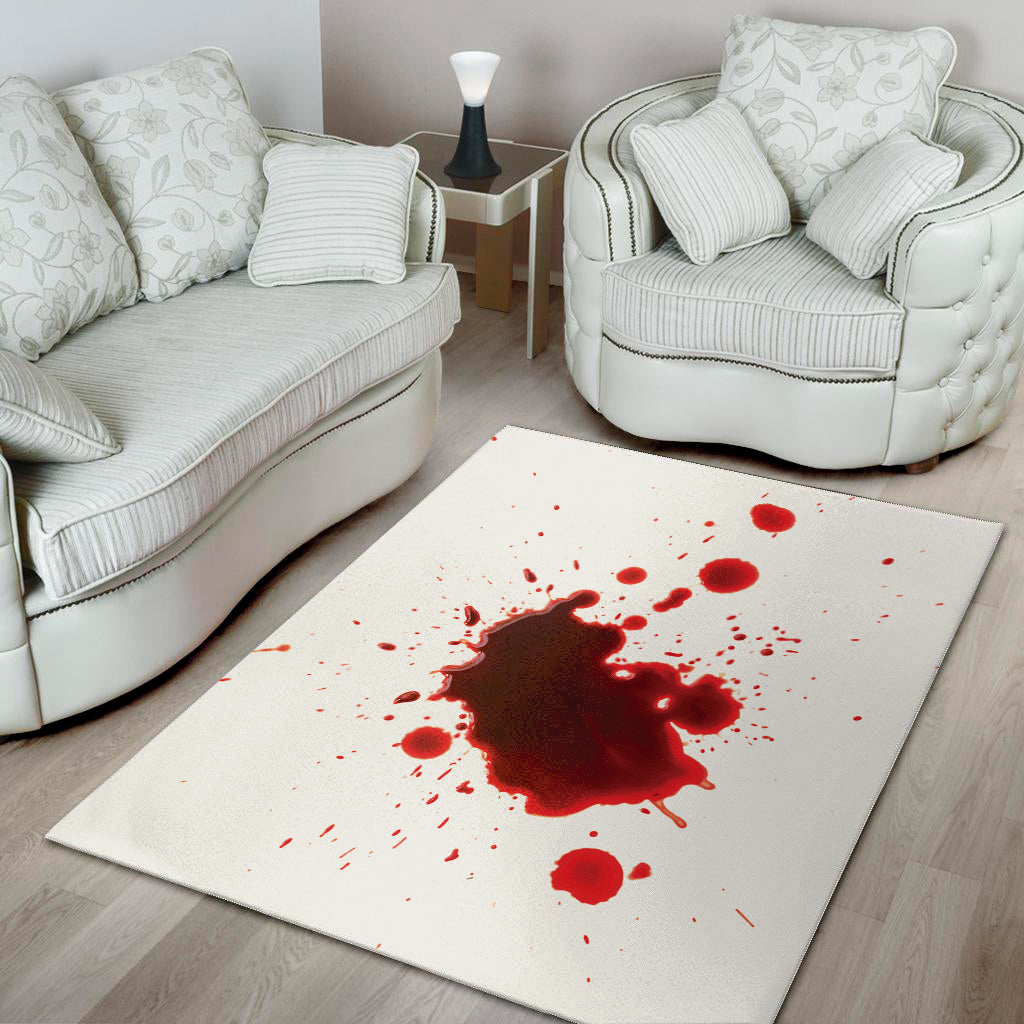 Blood Splashed Print Area Rug